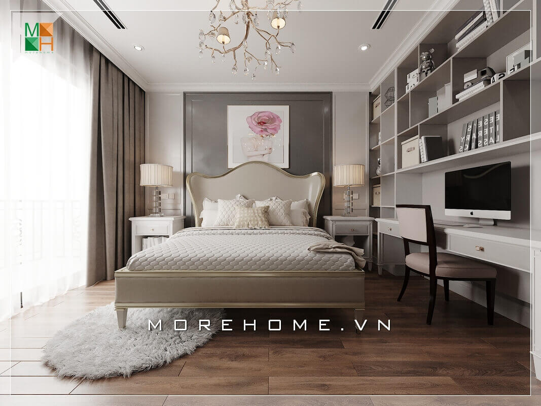Mê mẩn với mẫu thiết kế phòng ngủ tân cổ điển đẹp, sang trọng cho chung cư, nhà phố, biệt thự. Thiết kế phòng ngủ biệt thự