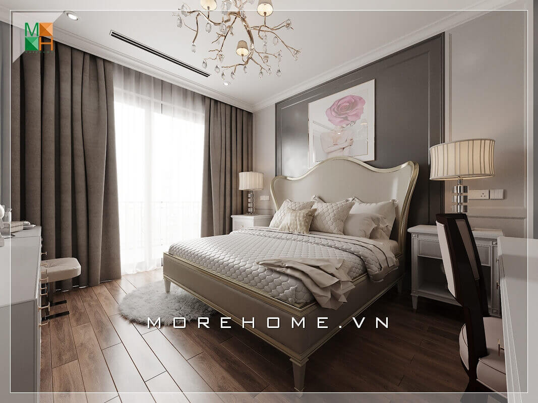 Ấn tượng với mẫu thiết kế nội thất phòng ngủ tân cổ điển đẹp, sang trọng cho chung cư, nhà phố. Thiết kế nội thất phòng ngủ biệt thự