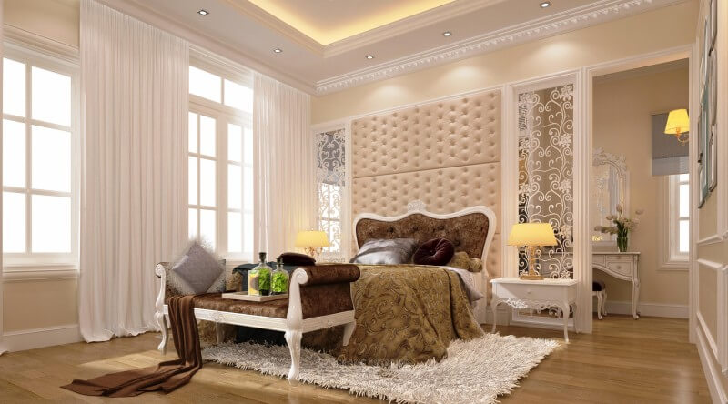 Giường ngủ biệt thự Giường ngủ biệt thự